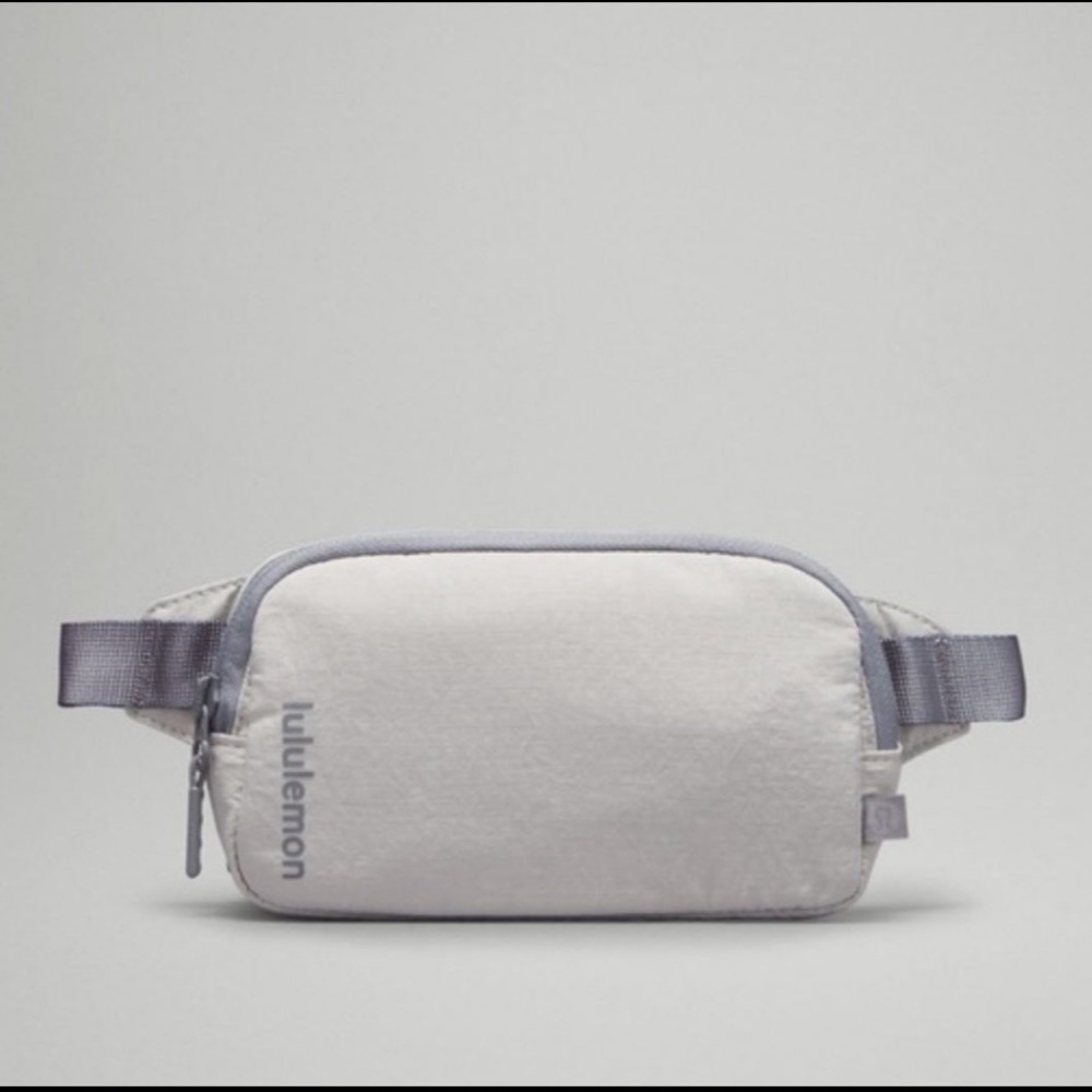 lululemon athletica White and Light Gray Crossbody Belt Bag
